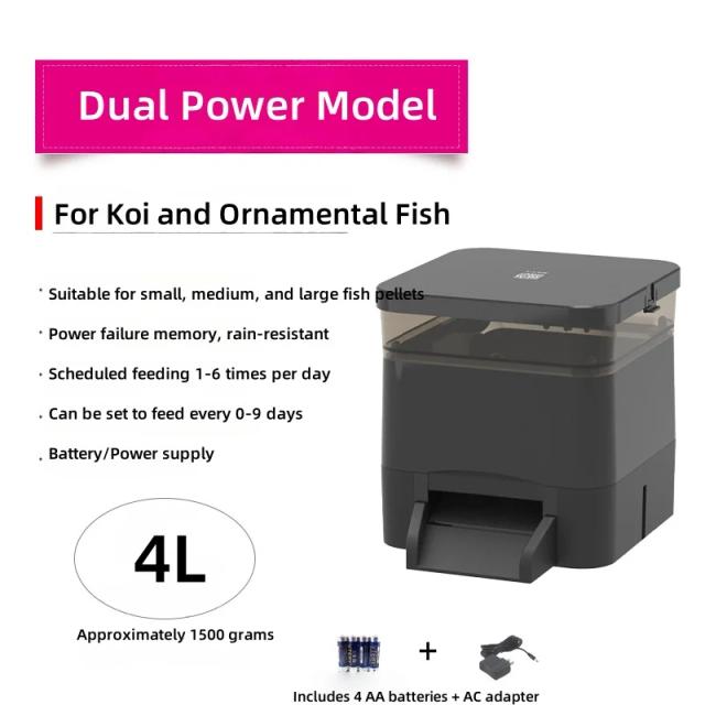Melhor Vendedor: Alimentador Automático de Peixes em Plástico, Máquina de Alimentação para Lagos, Alimentadores Automáticos Mais Vendidos para Aquários e Koi
