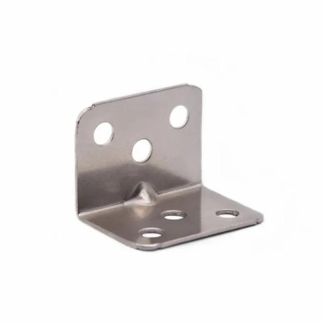 Suporte de Canto em L Aço Inox 20 Peças