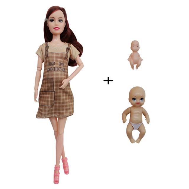 Boneca Grávida Educacional com Mini Boneca e Acessórios de Moda - Presente Perfeito para Jogos de Bonecas