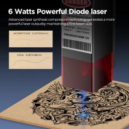 Módulo de atualização de cabeça de laser ACMER S1 6W - Cabeça de gravador a laser de alta potência ideal para usuários S1 aprimore sua máquina de gravação a laser - Image 3