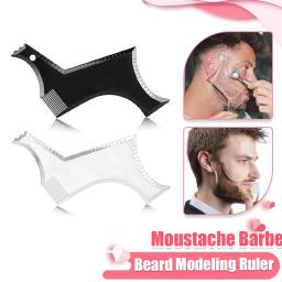 Régua de modelagem de barba masculina, modelo de estilo, pente, modelos de guarnição, régua, ferramenta de beleza para aparar cabelo, bigode, barbeiro, 1 peça - Image 1