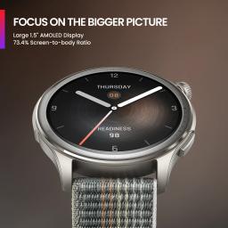 Amazfit equilíbrio 46mm relógio inteligente treinador de sono banda dupla gps 150 + modos esportivos relógio inteligente prontidão para android ios telefone - Image 2
