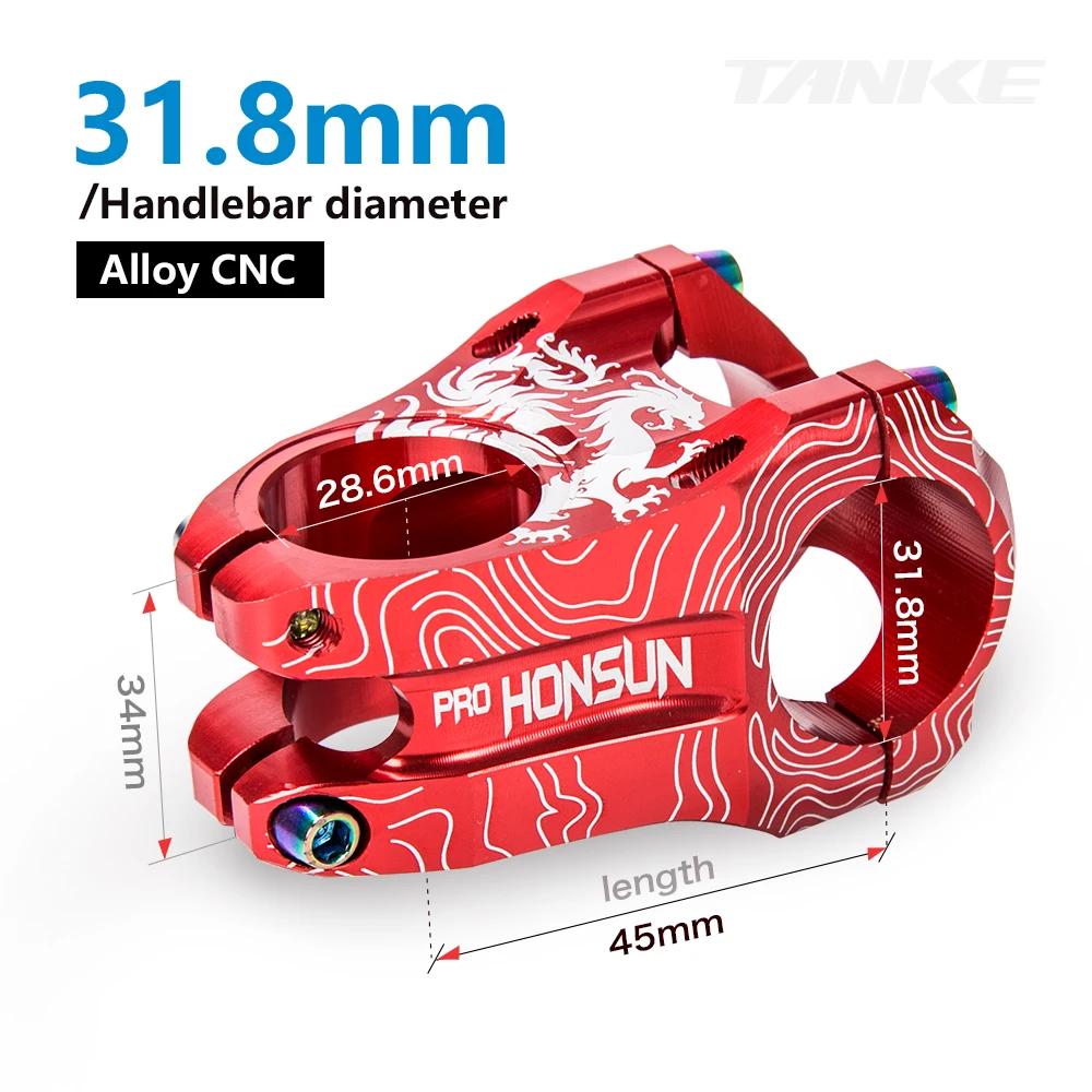 Tanke mtb mountain bike haste liga de alumínio ultraleve alta resistência curto 31.8x28.6mm bicicleta cnc haste dh/am/xc peças mesa 565 - Image 1