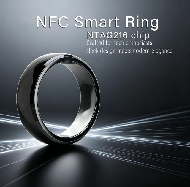 Anel Inteligente NFC NTAG216 Cerâmica à Prova d'Água IP68