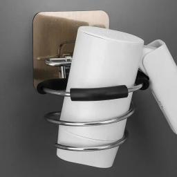 Suporte de secador de cabelo para banheiro, perfuração grátis, ferramentas de cuidados com o cabelo, adesivo, montagem na parede, ferramentas de salão de barbeiro - Image 4