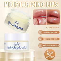 Máscara Labial Noturna de Colágeno com Ácido Hialurônico 20g Hidratação Profunda Hidratante Duradouro Esfoliação Dia e Noite - Image 4