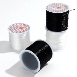 Preto branco elástico pulseira corda estiramento frisado para diy jóias fazendo pulseira colar corda jóias acessórios - Image 3