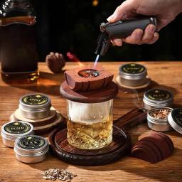Defumador de Whisky de Madeira para Coquetéis, Infusor de Bebidas Espirituosas, Ferramenta de Bar para Homens, Pais, Maridos, Namorados, Família e Amigos - Image 5