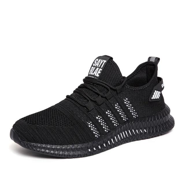 Tênis Casuais Respiráveis Masculinos, Sneakers de Moda Pop, Calçados Masculinos Leves e Respiráveis, Sapatos de Caminhada com Cadarço