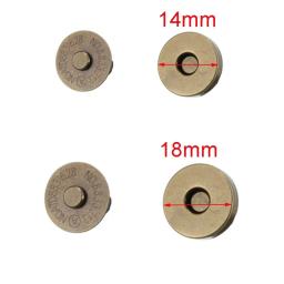 Fechos magnéticos Fechos Botões para Bolsa, Carteira Artesanato, Saco Peças Acessórios, Adsorção Fivela, 14mm, 18mm, 10 conjuntos por lote - Image 2