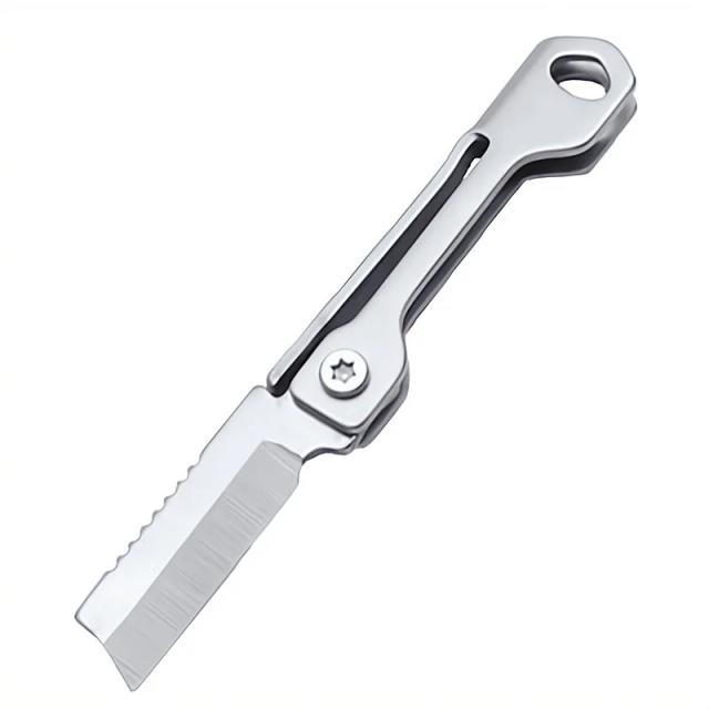 Faca Dobrável Aço Inoxidável Mini Faca de Bolso 6cm