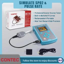 Simulador Portátil de SpO2 CONTEC MS100: Teste de Precisão para Simulação de Saturação de Oxigênio e Frequência de Pulso - Image 1