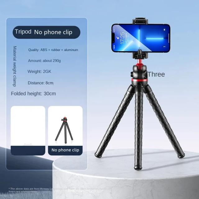FGCLSY Tripé Flexível Tipo Polvo para iPhone, Smartphone, Câmera DSLR com Suporte e Sapata Fria 1/4''