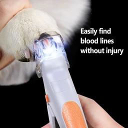 Tesoura profissional para cortar unhas de animais de estimação, com luz LED, para gatos e cães, ferramenta para cortar unhas, tesoura para cortar as garras, acessório para animais de estimação. - Image 1