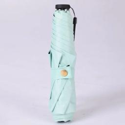 Guarda-chuva Japonês Ultra-leve Portátil de 125-147g, Proteção UV, Dupla Função para Sol e Chuva, Dobrável em 3 Partes, 6 Varetas, Tipo Lápis - Image 1