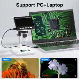 4.3 Polegada microscópio digital 1080p 50-1000x moeda microscópio 2000mah microscópio de solda para reparo eletrônico pcb pc portátil - Image 4