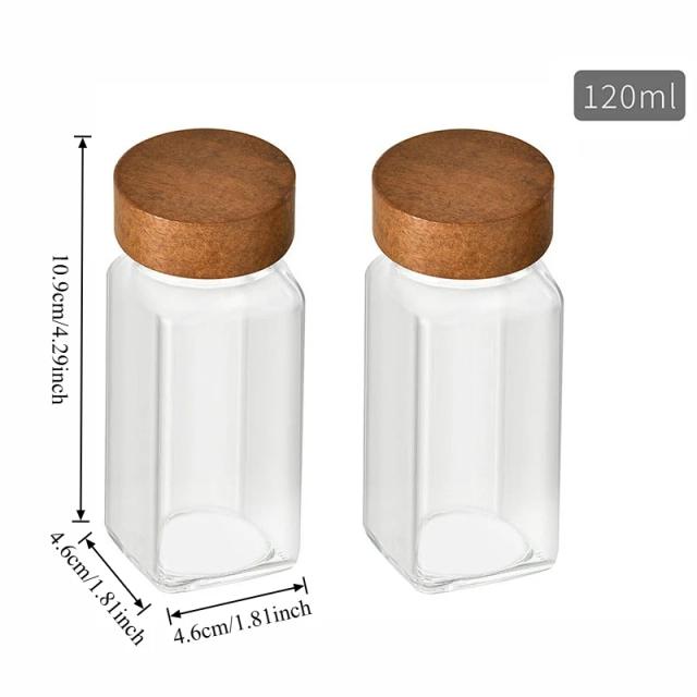 Conjunto Mini Garrafa de Tempero de Vidro para Cozinha e Churrasco com Tampa Sal e Pimenta Shaker