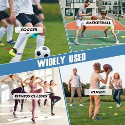 Marcadores de Piso Hikeen Agility Poly Spot de 4 polegadas para Futebol, de Borracha Antiderrapante, em Várias Cores para Jogos, Dança e Atividades Esportivas - Image 6