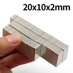 Ímã de neodímio super forte 20x10x2mm n35 ndfeb bloco imanes magnético permanente ímãs poderosos ímã de geladeira - Image 1