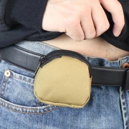 Bolsa de moedas de bolso com zíper duplo de nylon, bolsa tática molle leve ao ar livre, porta-cartões pequeno, chaves, cinto de armazenamento, bolsa de cintura - Image 4