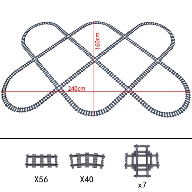 City High-Tech Trains Flex Track Building Blocks 14+ Years