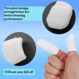 10/20 Peças Escova de Dedo para Remoção de Tártaro em Pets, Protetores de Dedo Duplos de Tecido para Cães e Gatos, Cuidado Oral para Remoção Profunda de Manchas - Image 4