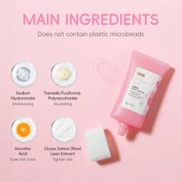 Sakura rosto limpeza profunda esfoliante gel cuidados com a pele clareamento hidratante reparação esfoliante facial cuidados com a pele 60g - Image 5