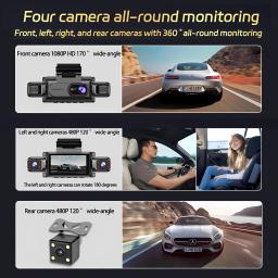 Câmera Veicular Dashcam 4 Canais Black Box WiFi FHD 1080P Visão Noturna Gravação em Loop com Kit de Fiação para Acessórios Automotivos - Image 3