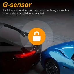 Câmera DVR Automotiva Frontal e Interna com Gravação Frontal em 1080P e Traseira em 720P, 140° °   Lente Grande Angular, Visão Noturna, Câmera de Painel HD - Image 3