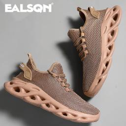 Homens esportes correndo preto sapatos de corrida tênis casuais marrom ao ar livre malha respirável feminino luz absorção de choque tênis preto - Image 5