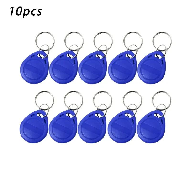 10 peças 125khz t5577 keyfobs etiqueta duplicada regravável 5200 cópia de proximidade cartão de acesso id token anel rfid cloner chaveiro - Image 1