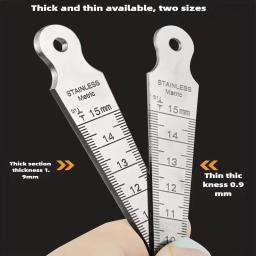 1 unidade de calibrador de folgas cônico de alta precisão com sensor em forma de cunha para aberturas de 0-15mm - Image 1