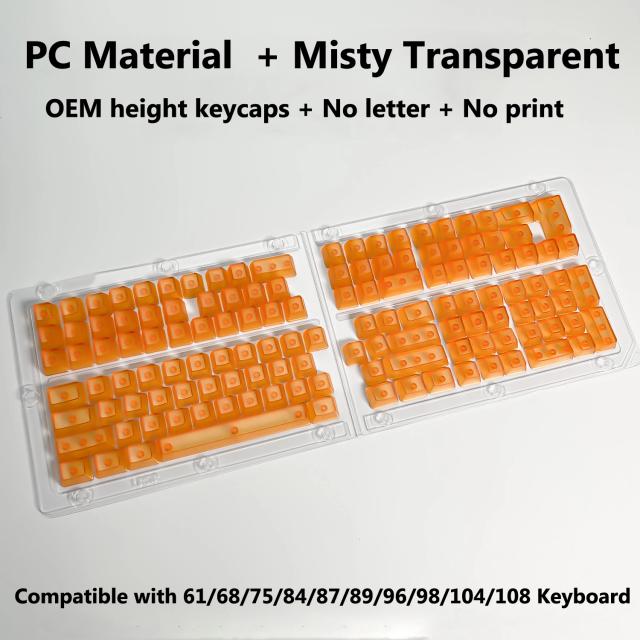 Conjunto de Teclas Transparentes para Teclado Mecânico RGB Retroiluminadas 130+ Teclas