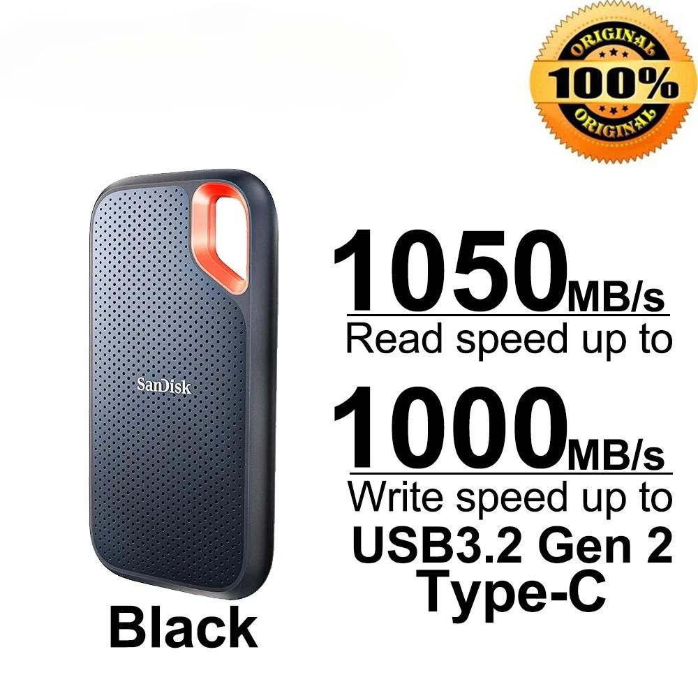 E61 SSD portátil USB3.2 Gen2, à prova d'água (IP65), 1 TB, 2 TB, 4 TB, unidade de estado sólido externa, velocidade de leitura de até 1050 MB/s, para laptops, Macs e câmaras. - Image 1