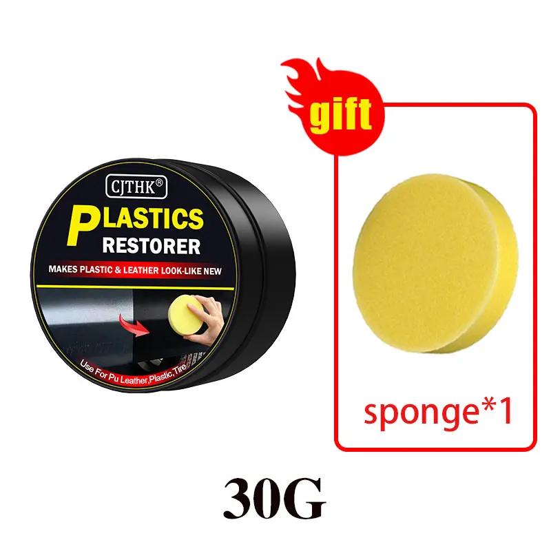 Restaurador de plástico para carro, produtos de limpeza de carro com brilho preto, restauração de couro plástico, polimento automático e reparo, renovador de revestimento - Image 1