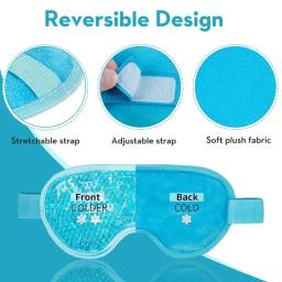 Novo gel máscara de olho compressa quente e fria compressa de gelo compressa quente compressa fria resfriamento beleza máscara de olho saco de gelo de pelúcia dormir co - Image 6