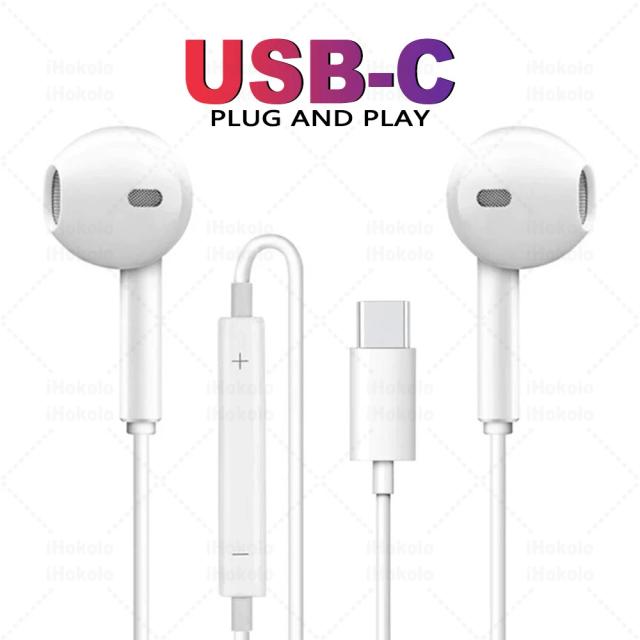 Apple Fones de Ouvido Originais com Fio USB-C com Microfone Estéreo para iPhone 17 Pro Max 16 15 14 13 12 11 Mini