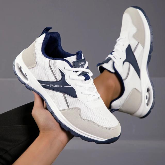 Tênis Masculino Leve e Confortável para Primavera, Outono e Inverno - Sapatos de Caminhada com Cadarço