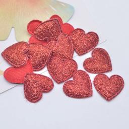 100 pçs 22*20mm bling coração apliques remendos acolchoados para diy headwear grampos de cabelo decoração roupas chapéu artesanato costura suprimentos - Image 4