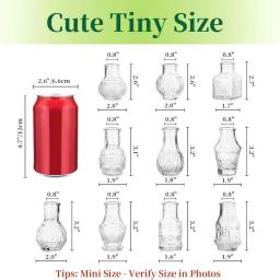 Conjunto de 10 Vasos de Vidro Mini Retro com Relevo, Estilo Europeu, Cristal Transparente, Elegantes e Decorativos - Image 6