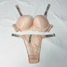 Novo Conjunto de Sutiã e Calcinha Sexy da Victoria's Secret para Mulheres, Confortável, com Efeito Push Up, Ajustável, com Renda e Almofadas - Image 4