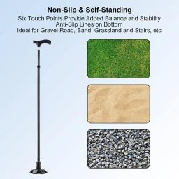 Self Standing Rubber Walking Cane Tip, Suporte para caminhar, Acessórios cana - Image 4