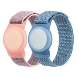 Crianças pulseira para apple airtag capa protetora para etiqueta de ar gps rastreador titular náilon pulseira ajustável banda para bebês idosos - Image 1