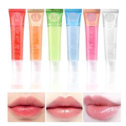 6 pçs sabor frutado aquoso brilhante conjunto de brilho labial claro gel hidratante brilho labial feminino lábios maquiagem atacado - Image 4