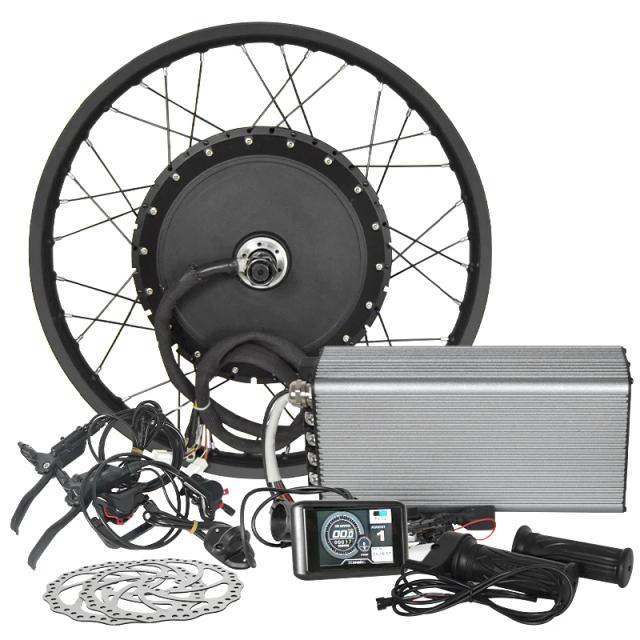 Kit de motor de bicicleta elétrica sem escova, peças de conversão bicicleta elétrica, 72V, 3000W, 5000W, 8000W, venda quente