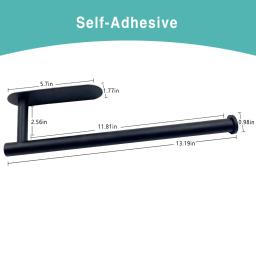 Suporte de toalha de papel de cozinha adesivo cabide de tecido rolo de papel higiênico dispensador armário de armazenamento guardanapo rack acessórios do banheiro - Image 3