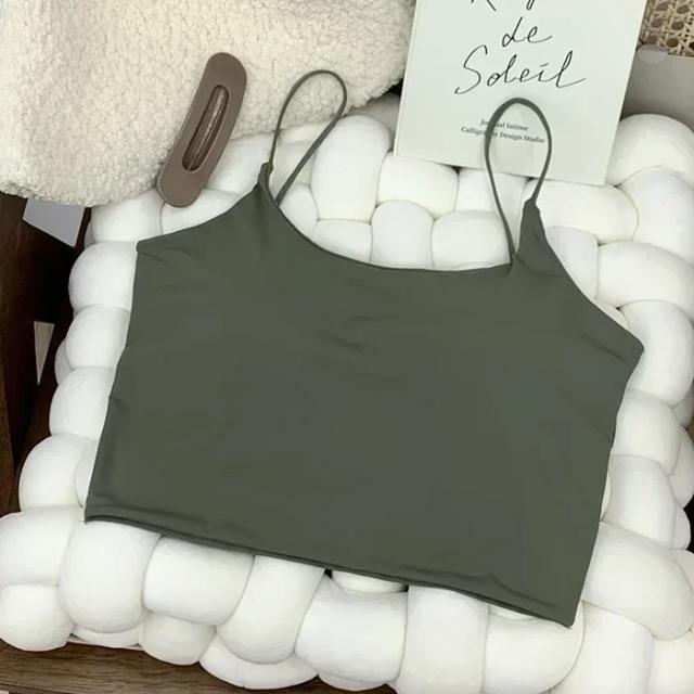 2024 Verão Sutiã Superior Sexy Feminino Gelo Seda Colheita Top Sem Costura Tubo Top Camisola Roupa Interior Moda Coreana Acolchoado Bralette Colete