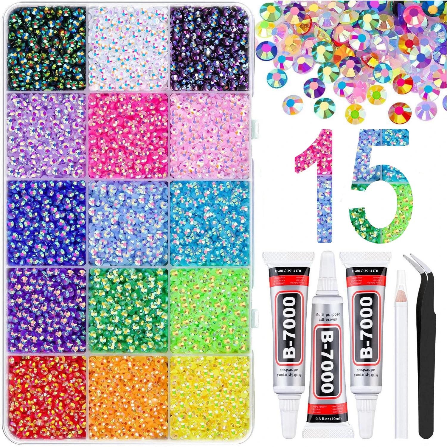 Kit de Strass de Resina Jelly para Decoração, Cristais e Pedras Flatback para Arte de Diamante, Kits de Arte de Diamante para Adultos - Image 1