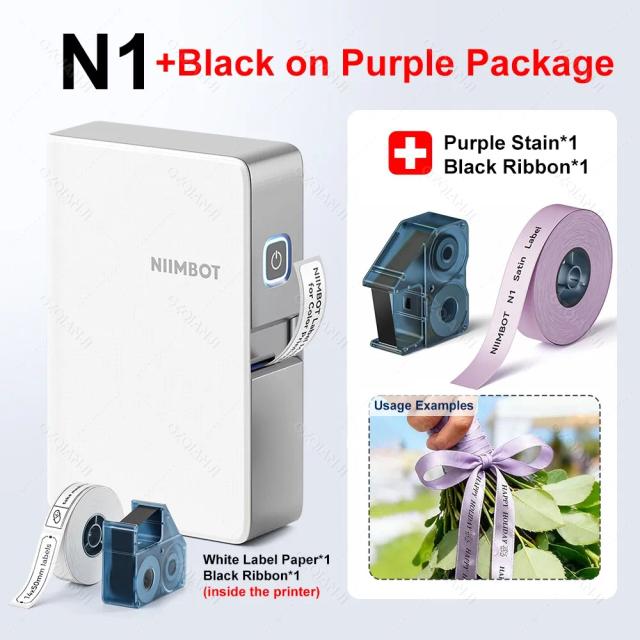 Niimbot Impressora de Etiquetas Térmicas N1 Mini B18 com Fita e Papéis PET 1 Unidade