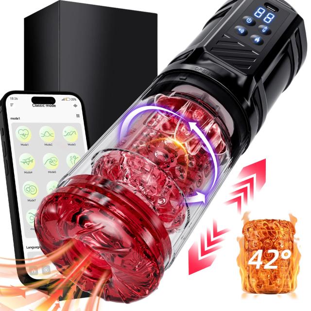 Copo Masturbador Masculino Automático com Controle por APP e Aquecimento 1 Unidade